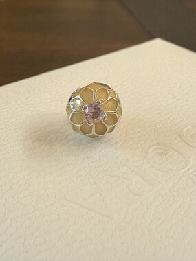 Pandora Retired Blooming Dahlia Clip Charm